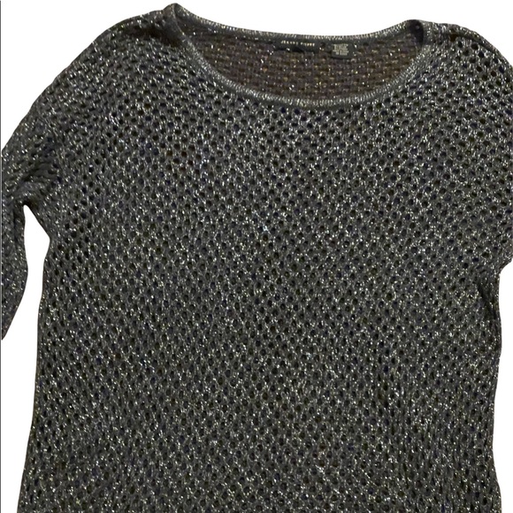 Jeanne Pierre Silver Los Knit Sweater Size XL - Picture 2 of 2